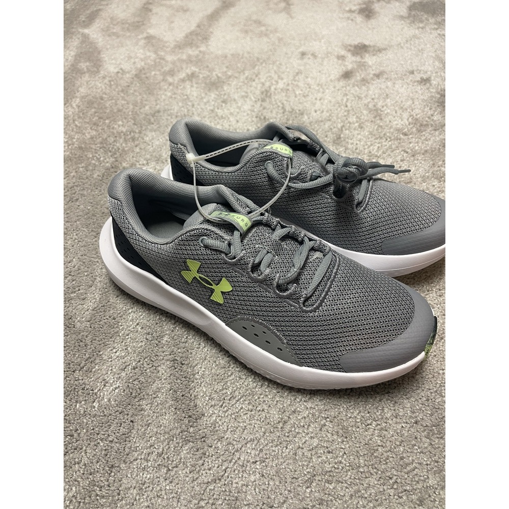 Under Armour Charged Surge 4 Running Shoes Gray Mesh Sneakers Youth Size 7 Youth